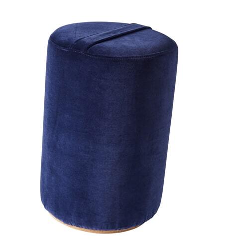 jensenplus k2 seat velluto velvet ergonomic pouf hook carry blue velvet