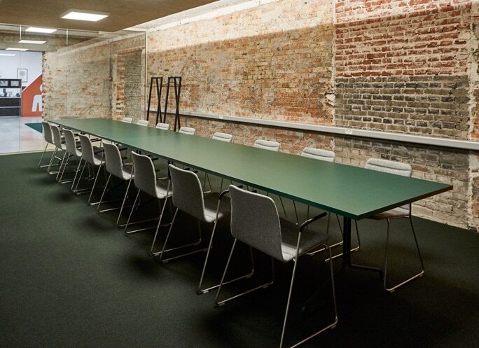 jensenplus rod7 rectanglar meeting table conference customize shaker base