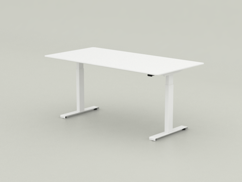 jensenplus customize height adjustable desk melamin white base fas hvid 1200