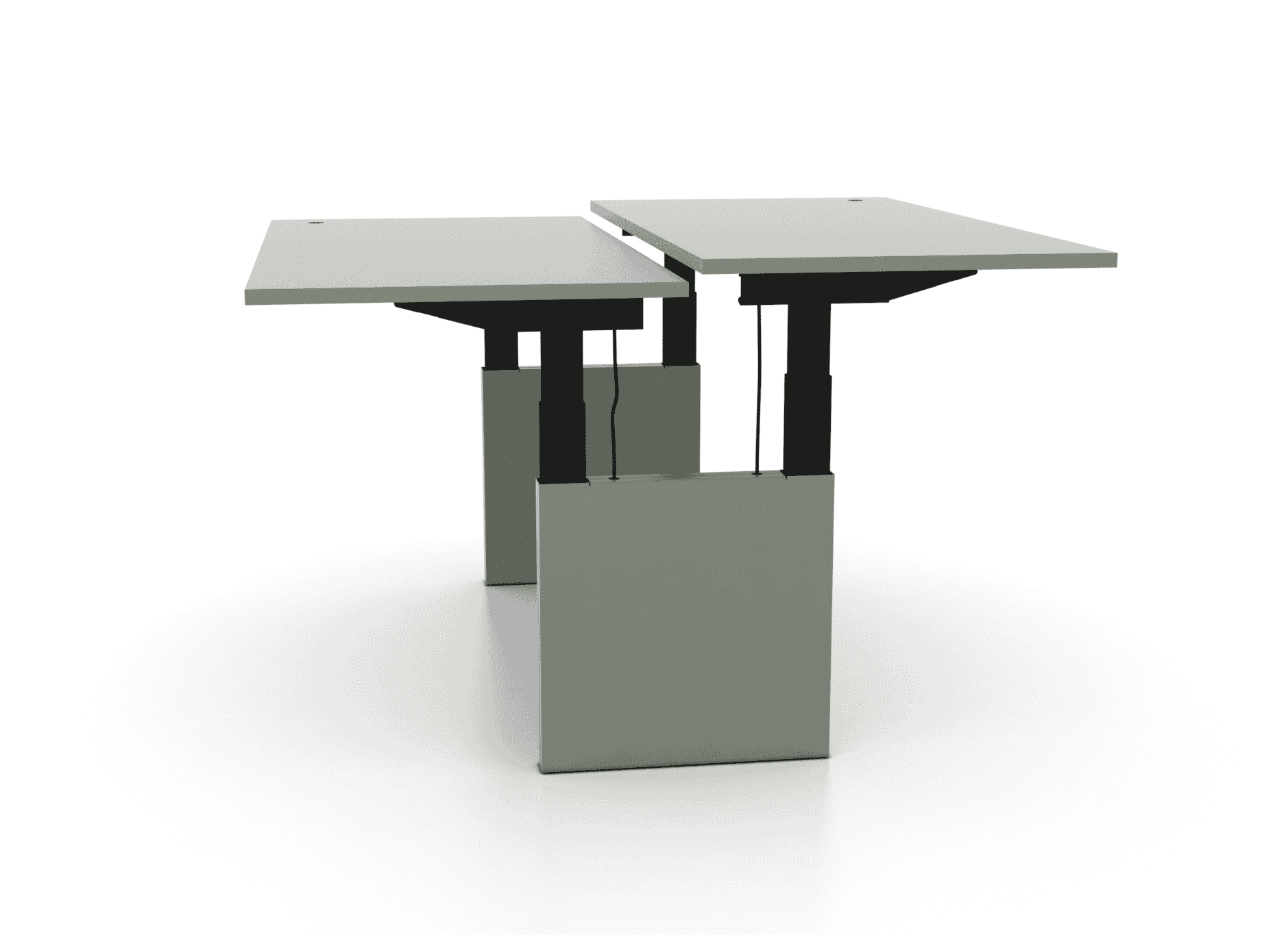 jensenplus blok twin double desk height adjustable table office