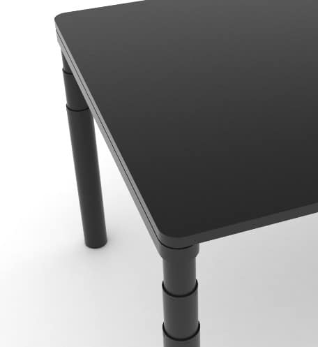 jensenplus alto height adjustable desk with 4 legs black base 2